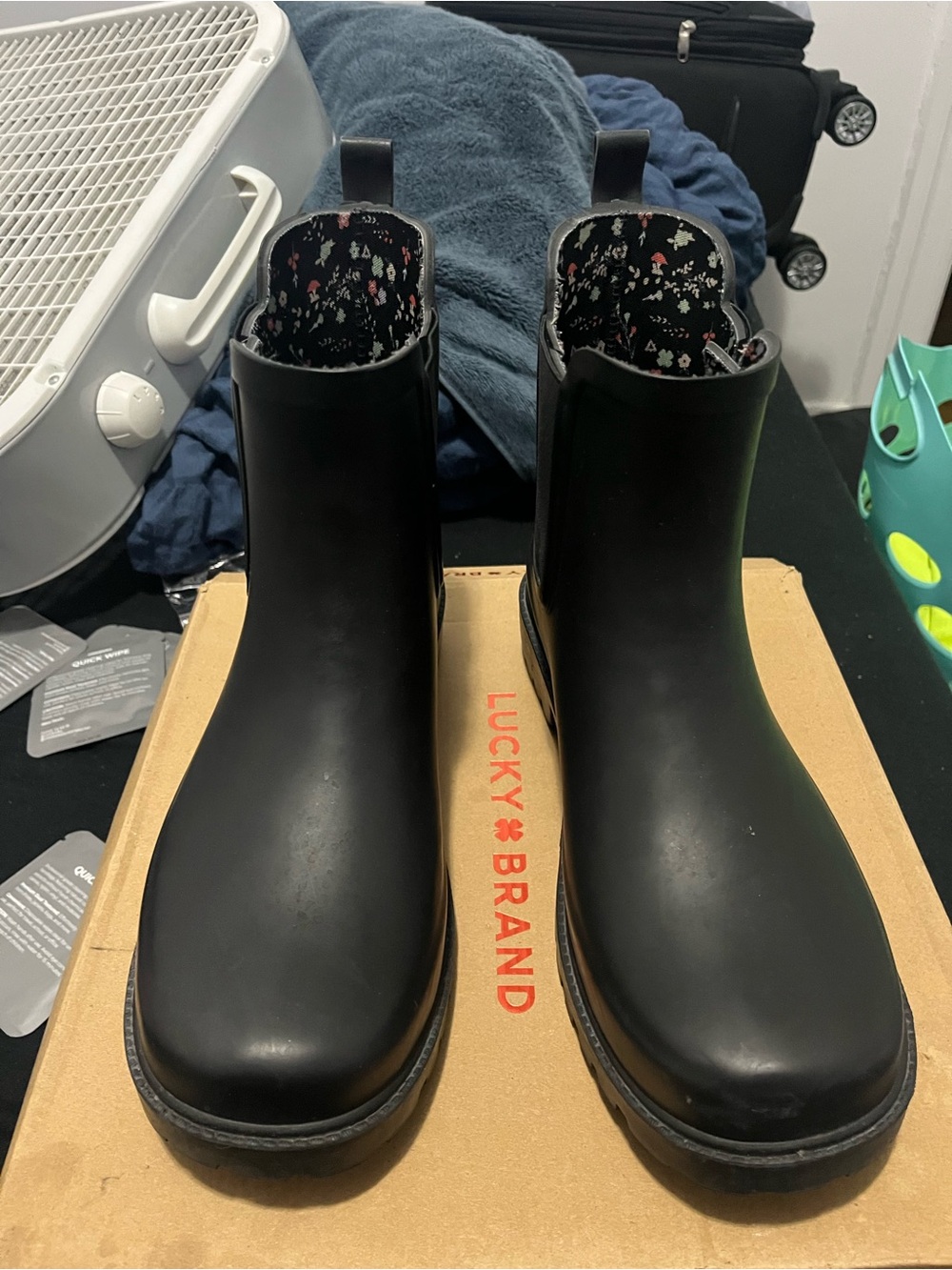 Lucky Brand Women’s Black Rain Chelsea Boots
